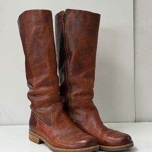 Kork-Ease Rich Brown Leather Heeled Boots